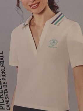 Crane Pickleball Top Womens Medium White
Pique Polo Shirt NWT - M